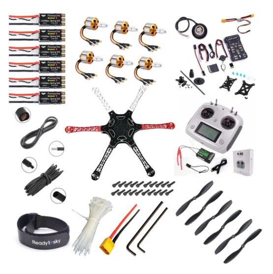 Pixhawk 2.4.8 Combo Kit Flight Controller With GPS F550 hexacopter Advance Drone Kit - Flysky - i6s