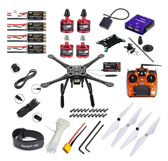 Radiolink Crossflight Flight Controller With GPS TS100 S500 Quadcopter with carbon fibre landing gear Advance Drone Kit - Radiolink AT10