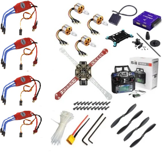 Radiolink Crossflight Flight Controller With GPS TS100 F450 Quadcopter Advance Drone Kit - Flysky - i6